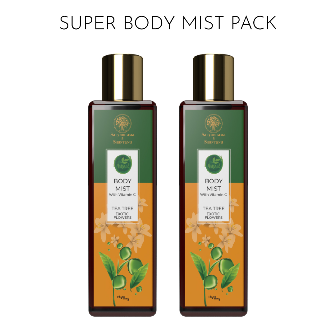 Pack of TwoTea Tree Exotic Flowers Body Mist (200 ml)